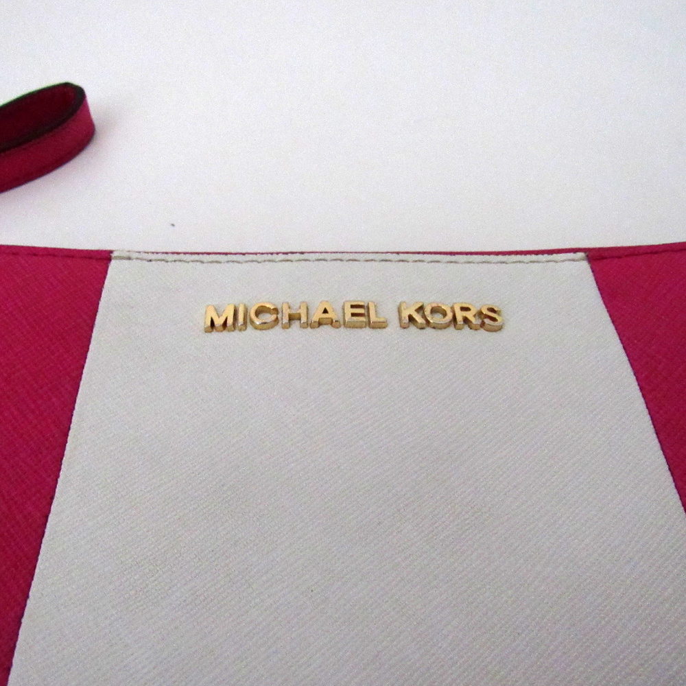 Michael Kors Pink Striped Continental Wristlet - Picture 2 of 7